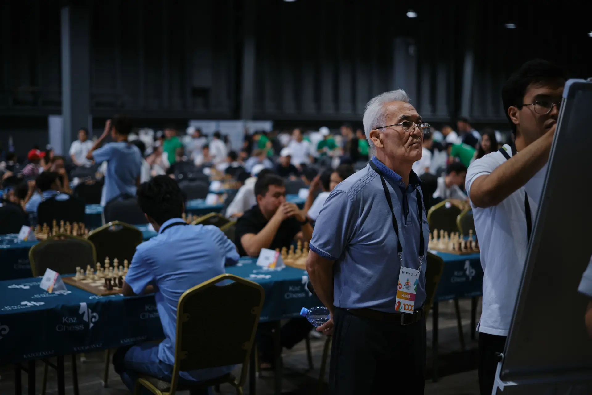 Intense chess tournament atmosphere