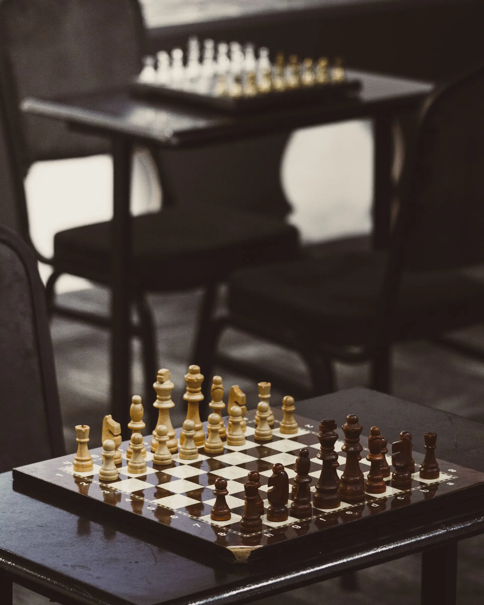 Chessboard close up