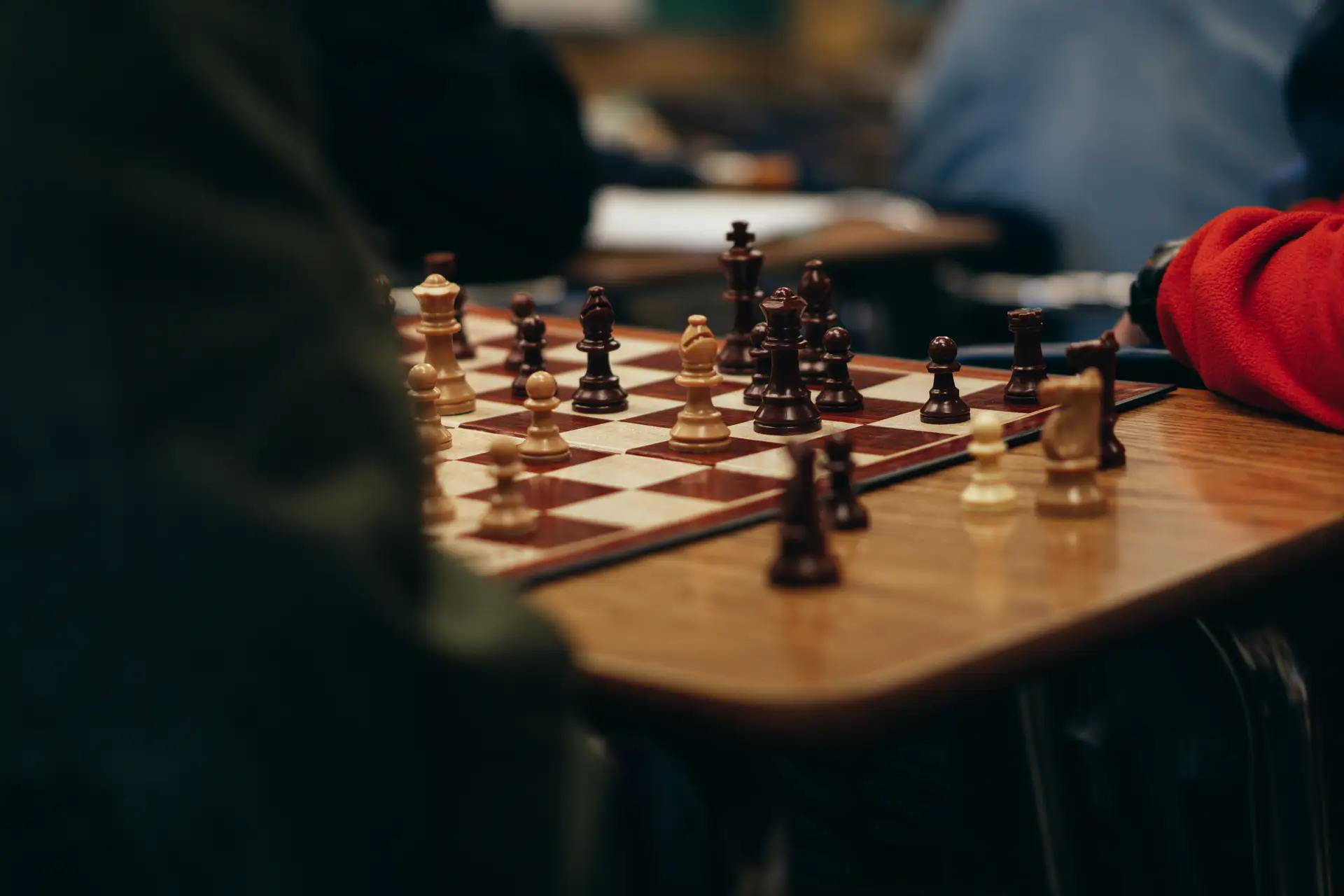 People playing chess socially